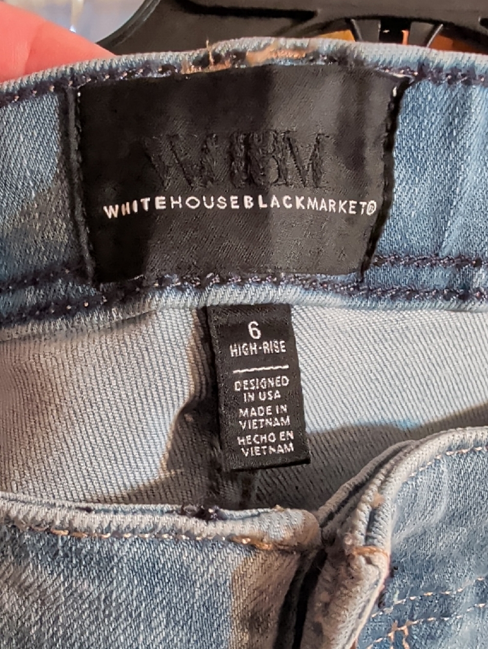 White House Black Market Women's High-Rise Jeans - Light Blue Denim